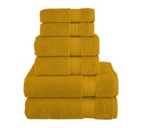 Elegant Comfort Lot de 6 Serviettes en Coton de qualité supérieure - Comprend 2 débarbouillettes, 2 essuie-Mains et 2 Serviettes de Bain, 100% Coton Turc, très absorbantes et Super Douces, pour Salle