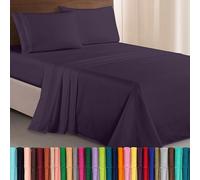 Elegant Comfort Luxurious & Softest 1500 Thread Count Egyptian Three Line Embroidered Softest Premium Hotel Quality 4-Piece Bed Sheet Set, Wrinkle and Fade Resistant Full Cream