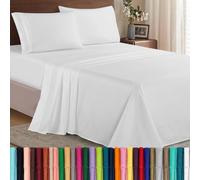 Elegant Comfort Parure de lit 4 pièces de Luxe Douce, de qualité hôtelière Haut de Gamme 1500, Infroissable, Plus Confortable, Drap-Housse avec élastique Tout Autour, Poche Profonde mesurant jusqu'à
