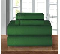 Elegant Comfort Parure de lit 4 pièces en coton égyptien de 1500 fils, douce, de qualité hôtelière haut de gamme, infroissable, plus confortable, drap-housse avec élastique tout autour, poche profonde