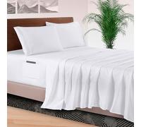 Elegant Comfort Parure de lit 4 pièces, literie de luxe en microfibre 1 500 fils au pouce carré de qualité hôtelière supérieure, draps-housse élastique tout autour à bonnets profonds de 45,7 à 61 cm