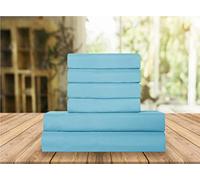 Elegant Comfort Parure de lit 6 pièces en Microfibre Douce 1 500 Fils de qualité hôtelière supérieure, Infroissable et résistante à la décoloration, Queen Size, Bleu Turquoise