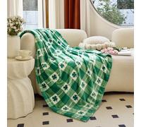 Elegant Comfort Velvet Touch Couverture en Polaire imprimée de trèfle Irlandais pour la Saint-Patrick 127 x 152,4 cm