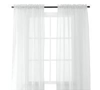 Elegant Comfort Voile84 fenêtre Rideaux Sheer Panel avec Tige de 5,1 cm, Poche 60 Largeur x Longueur 213,4 cm - Blanc
