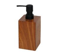 Élégant distributeur de lotion en résine texture bois avec pompes à mousse pour shampooing, gel douche, hôtel, maison, salle de bain, distributeur de savon en mousse essentielle