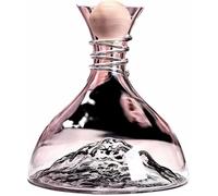 Élégant ensemble de carafe pour bar à domicile avec socle inspiré des montagnes et poignée ergonomique. Un choix idéal pour aérer