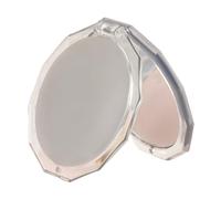 Élégant miroir de poche grossissant x 7 pour femme - Double face - Idéal pour les sacs à main en plein air et au quotidien - Miroir compact, gris, Beauté de masse