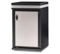 Elégant module de cuisine extérieur en acier inoxydable argenté