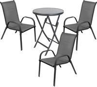 Elégant set bistrot 4 pièces pour jardin, balcon & terrasse