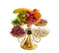Élégant support à fruits rond rotatif à 5 niveaux, plat de service peu encombrant, adapté pour la maison et le bureau Plateau rotatif