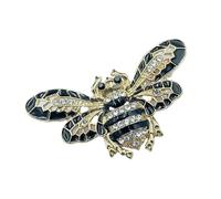 Élégante broche en forme d'abeilles avec strass et cristaux émaillés pour femme tendance, mariage, fête, robe, bijoux, cadeau, accessoire tendance, cadeau