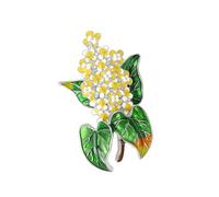 Élégante broche en forme de fleur d'hortensia au design artistique fabriquée à partir d'alliage robuste et émaillée pour une amélioration de la mode broche de mariage, One Size, Comme décrit