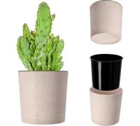 Élégante coupe à fleurs 19 cm, couleur crème