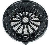 Elégante grille d'aération ronde en aluminium aspect antique Grille nostalgique Moustiquaire noire 150mm