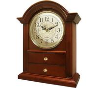 Élégante horloge de cheminée en bois Decoive de 27,9 cm pour décoration de salon, cheminée, bureau, étagère et décoration d'intérieur