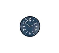 Élégante horloge murale bleue en métal, 40 cm, au design épuré
