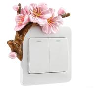 Élégante plaque d'interrupteur en résine florale 3D pour chambre à coucher, salon, prise électrique (J)