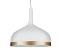 Élégante Suspension Embla blanc mat, doré