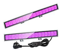 Eleganted LED UV Tube 36W Tube Lumière Noire,64 LEDs Violet Lampe Barre IP66 Étanche Extérieur Projecteur UV Eclairage pour Noël Soirée du Maquillage Fluo Peinture Corporelle DJ Disco （2pcs）