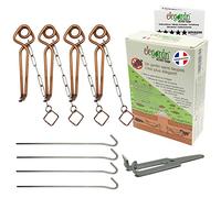Elegardn® Kit Complet 4 pièges a Taupe Rats taupiers Campagnol Type putange Rigide Haute qualité utilisé par Les détaupeurs Professionnels fabriqué en France