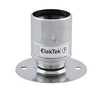 ElekTek Douille patère fixe à culot à vis E27 ES Edison avec jupe lisse idéale pour les ampoules à filament vintage à montage en surface Chrome