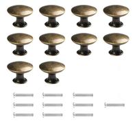 ElektraH 10pcs Bouton de Meuble Vintage, Bouton de Porte de Placard, Boutons de Tiroir, Poignees de Porte de Cuisine Ronds, Poignée