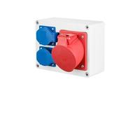 ELEKTRO-PLAST Répartiteur de courant de chantier - Répartiteur de prise PCE - Répartiteur mural - Prises CEE - Certifié VDE (1 x 32 A et 2 x 230 V)