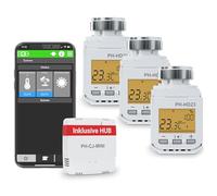 ELEKTROBOCK PH-Starter Pack 2 - Contrôle du Chauffage par Application - 3 thermostats de radiateur avec passerelle et écran - Smart Home - Fonction Boost - Installation Facile - Blanc