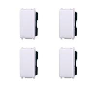 Elektronova Lot de 4 interrupteurs unipolaires 1P 16 A Blanc Compatible Vimar Plana 0401