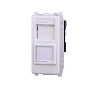 Elektronova Prise réseau de données RJ45 Cat.5e UTP Blanc compatible Vimar Plana 2355