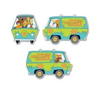 Elektroplate Lot de 3 autocollants sous licence officielle Scooby Doo Mystery Machine Trio Dynamic | Vinyle brillant de qualité supérieure pour voiture, bouteille d'eau, ordinateur portable, tablette