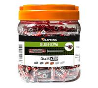 Elematic Lot de 250 bocaux à poisson professionnels avec vis 6 x 35 mm