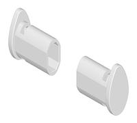 ELEMENT 13302-00004 Lot de 2 embouts pour tringle à vêtements Blanc