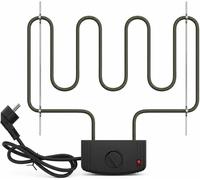 Élément chauffant électrique pour four à fumer - 2000 W - Résistance chauffante - Chauffage rapide - Contrôle de température progressif - Protection contre la surchauffe - Prise européenne 220 V - Noi
