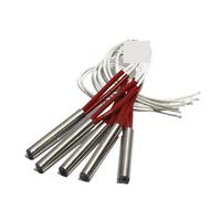 Élément chauffant industriel à tête unique 220V, 8x120-500mm, cartouche chauffante 304SUS 300W-1250W, 5 pièces(8x250mm 220V 630W)