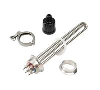 Élément chauffant tubulaire électrique en acier inoxydable, élément à trois pinces de 2 "(Heater Clamp Set,220v 3750w)