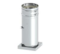 Élément d‘inspection design avec plaque de base intégrée et purge (pour l'extérieur) - double paroi - Tecnovis TEC-DW-CLASSIC 80 mm