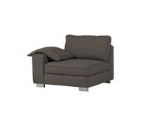 Élément de canapé 1 place accoudoir gauche bouclette anthracite LAZY