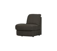 Élément de canapé 1 place angle rond gauche tissu anthracite FAMILY