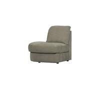 Élément de canapé 1 place angle rond gauche tissu gris chaud FAMILY