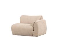 Élément de canapé 1 place avec accoudoir droit chenille tissée sable BAGGY