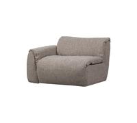 Élément de canapé 1 place bras gauche tissu mélange brun BAGGY