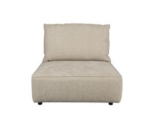 Élément de canapé en tissu beige, 1 place, modulable, uni, fonction relax - Zuiver, Hunter element - 100x99x87 cm