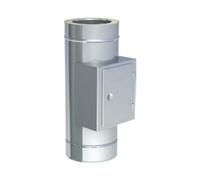 Elément de nettoyage avec trappe rectangulaire - double paroi - TEC-DW-Classic 180 mm