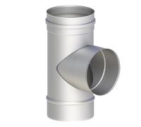 Elément de raccordement avec sortie pour modérateur de tirage - simple paroi - Tecnovis TEC-EW-Classic 250 mm, sortie adaptée au ZUK 180