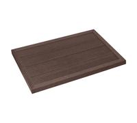 Elément de sol pour douche solaire en WPC marron antidérapant 101 x 5,5 x 63 cm