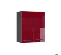 Elément haut de cuisine Fame-Line, 60cm, Rouge bordeaux Haute brillance/Anthracite, Vicco 35565