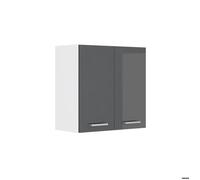 Elément haut de cuisine R-Line, 60cm, Anthracite Haute brillance/Blanc, Vicco 29266