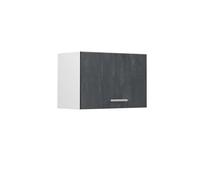 Elément haut de cuisine R-Line, 60cm Plat, Béton noir/Blanc, Vicco 47462