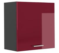 Elément haut de cuisine Vicco R-Line Rouge brillant/Anthracite 60cm avec 1 porte, Model 65796